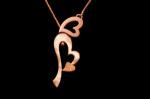 Rose Gold Twin Heart Necklace
