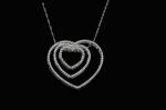 Engelbert Collection White Gold Triple Heart Pendant