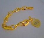 EH Signature Brushed Gold Heart Bracelet